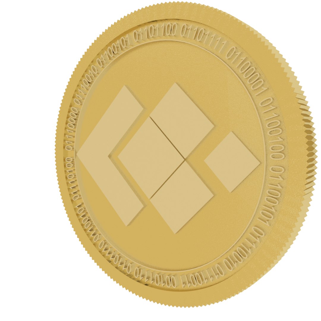 3D blocktrade gold coin model - TurboSquid 1594121
