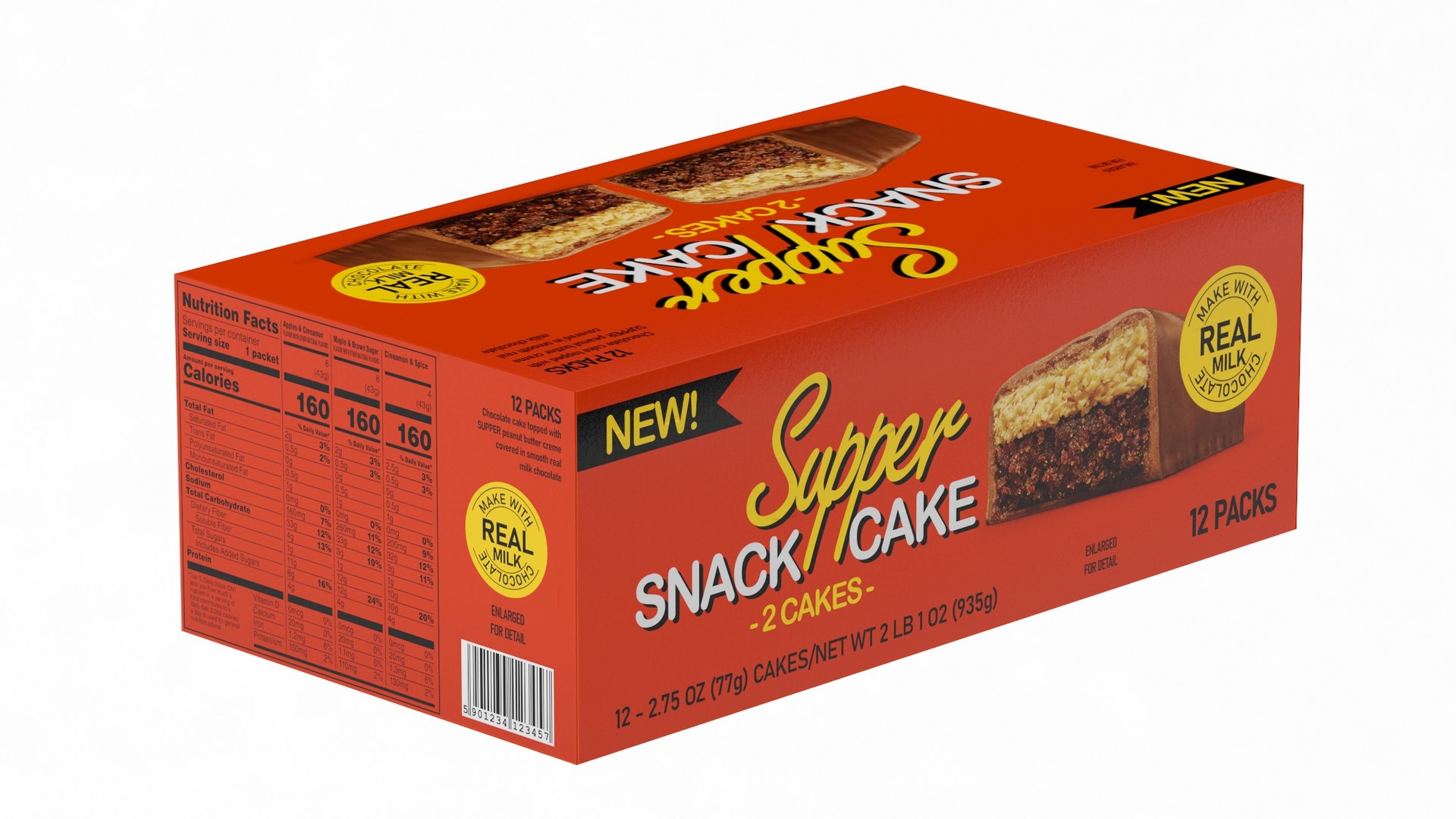Snack Cakes Low Poly PBR Realistic 3D Model - TurboSquid 2049484
