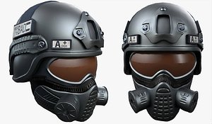 3D helmet armor scifi