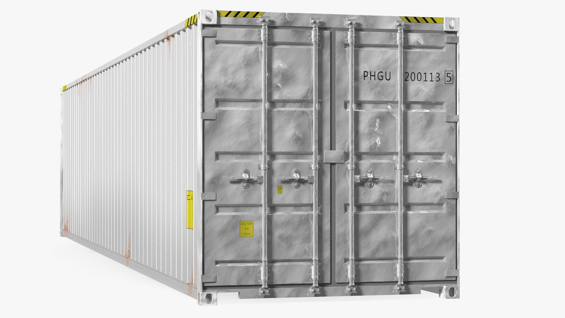 40FT Side Opening Shipping Container 3D model preview