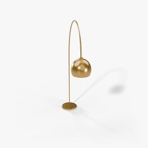 Mia Arc Floor Lamp - Brass Arc Lamp with Dome Shade