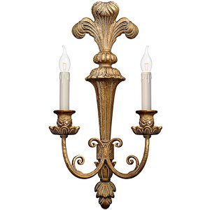 Bronze Sconce in Classic Style Romantic Wall Light Candlestick 3D model