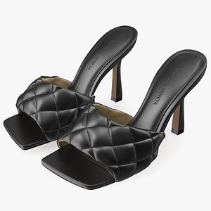 Bottega Veneta Sandals Black 3D model
