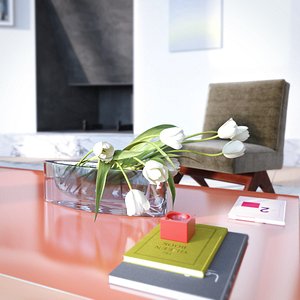 vase tulips 3d model