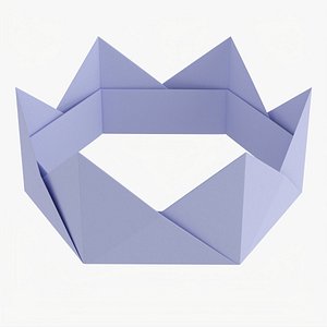Paper crown origami 3D model