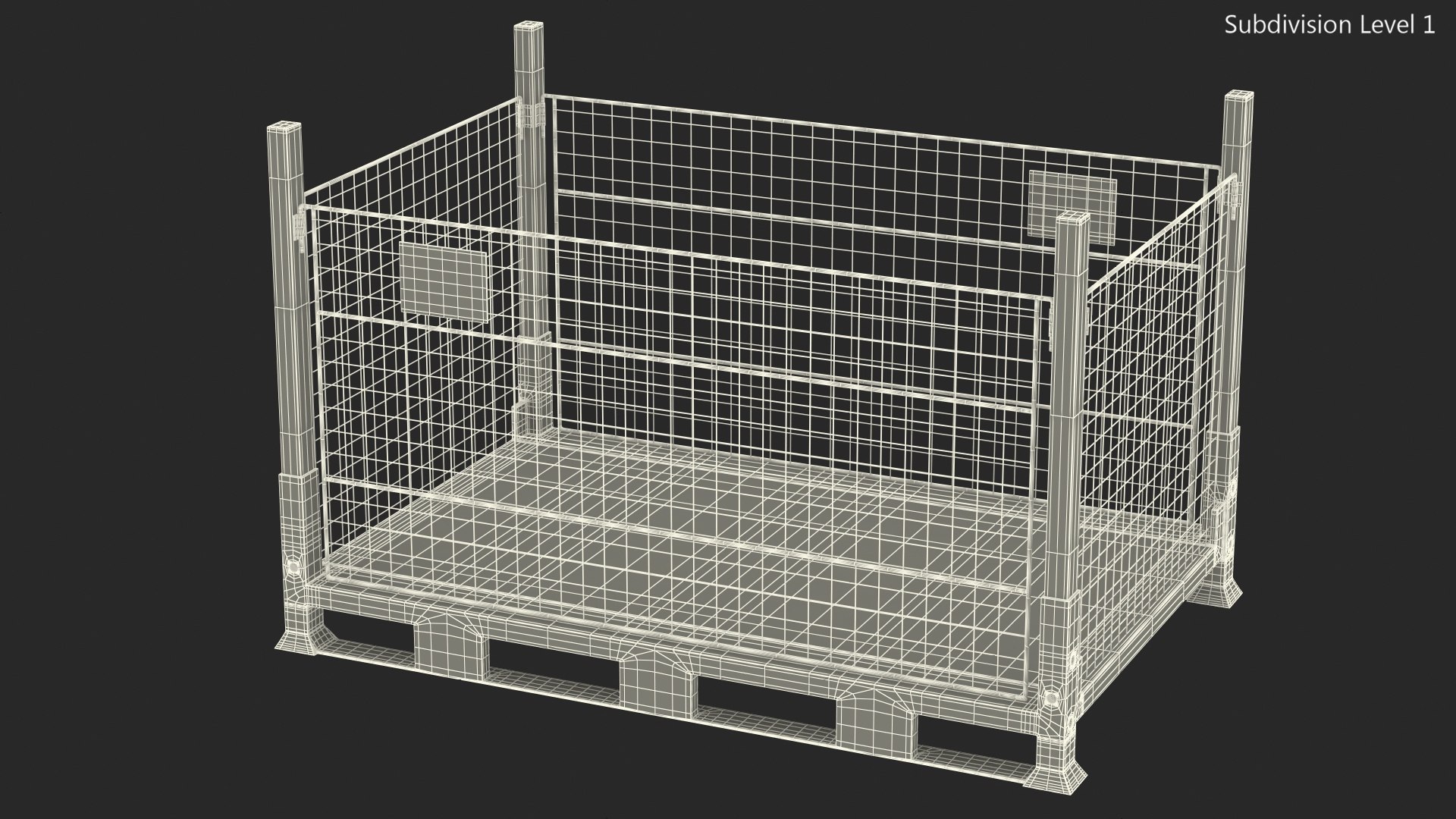 3D collapsible mesh metal pallet model https://p.turbosquid.com/ts-thumb/eJ/Wp0lrA/DSaCRXQH/collapsiblemeshmetalpalletcagemb3dmodel015/jpg/1598058892/1920x1080/fit_q87/45c2db5553b8b7c330b3020ca806c7b43325c4e2/collapsiblemeshmetalpalletcagemb3dmodel015.jpg