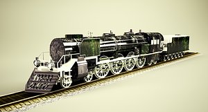 mountain steam locomotive 3D model
