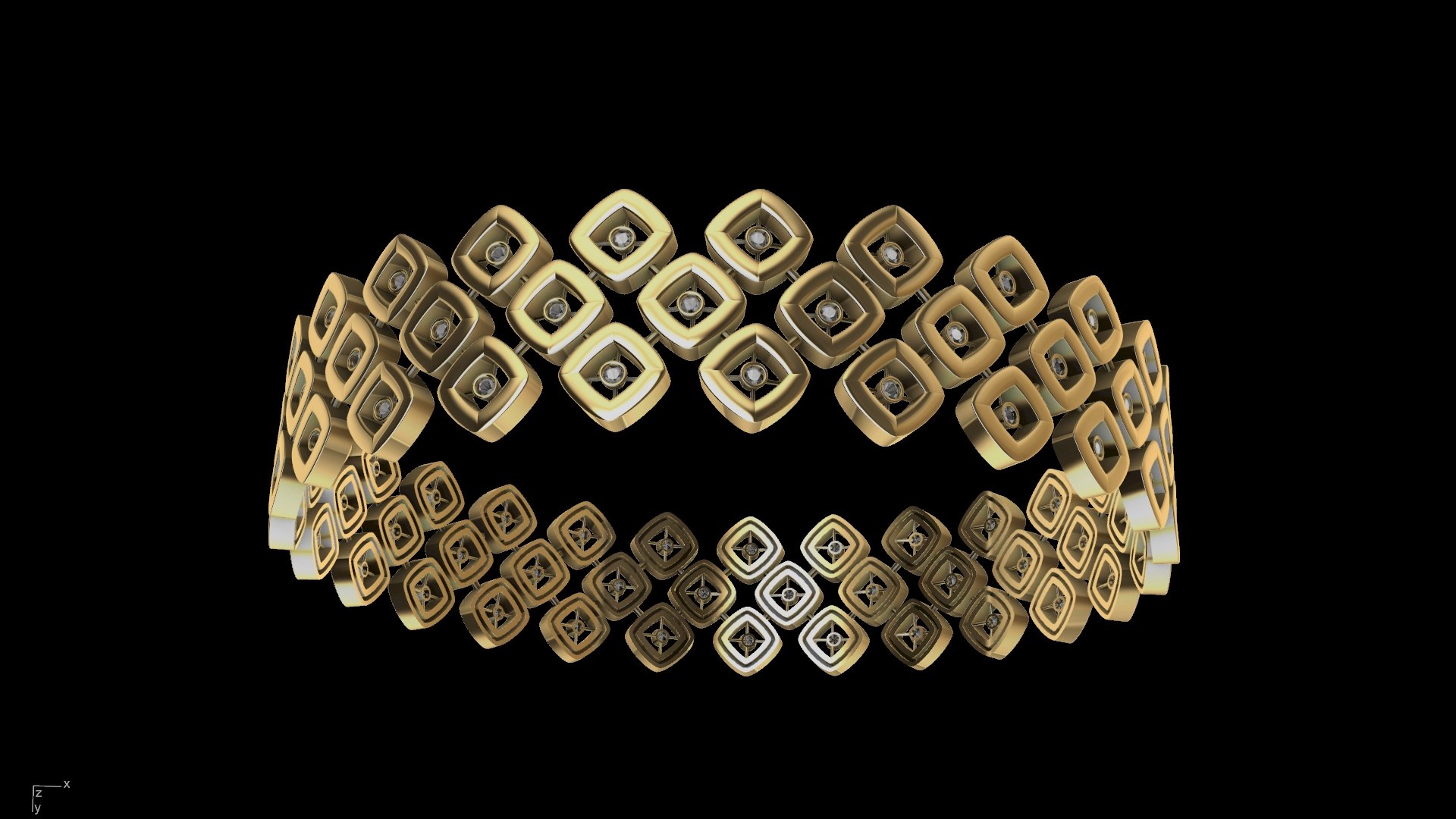 3D Diamond Rhombus Tile Bangle - TurboSquid 1889129