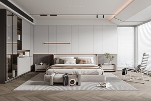 Cozy Bedroom Interior Scene 3D