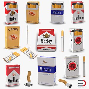 Cigarettes 3D Models Collection 3
