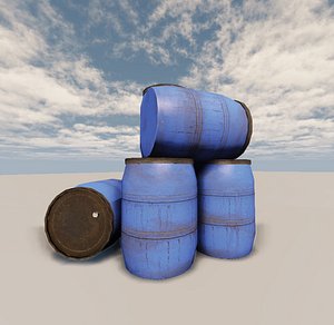 3d model plastic barrel