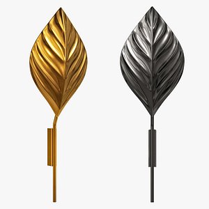 CB2 sconce Amalia leaf 3D