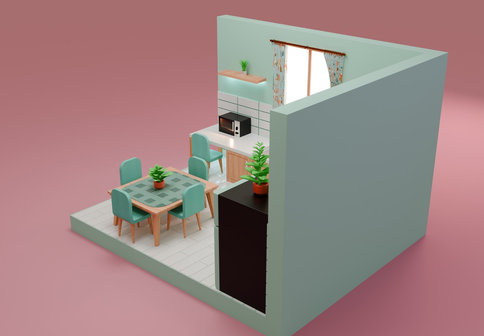 3D Model Isometric Kitchen - TurboSquid 2361581
