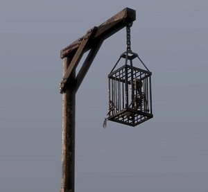 Gibbet Cage with skeleton