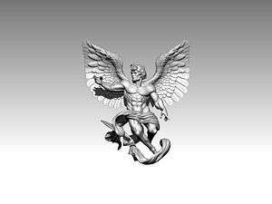 3D angel statue model