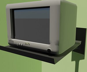3d model television sanyo