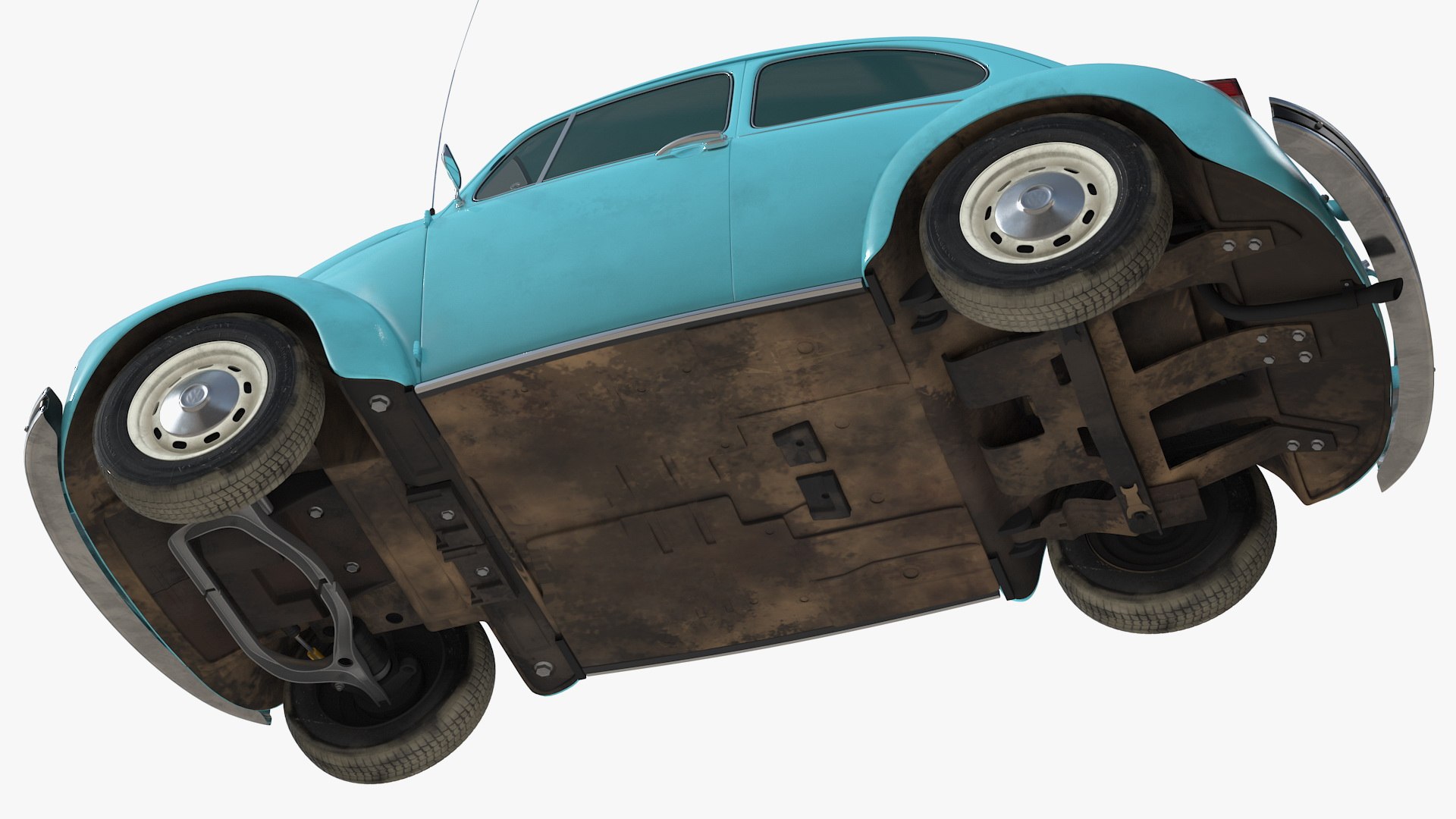 3D volkswagen beetle 1966 blue - TurboSquid 1603224