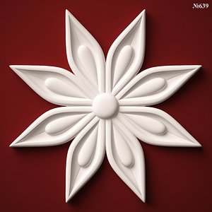 3d model decor element rosette stl