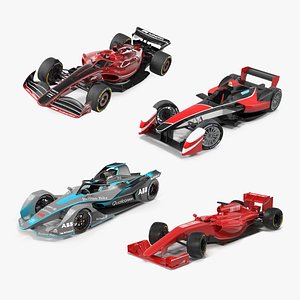 3D Rigged Formula Cars Collection 3