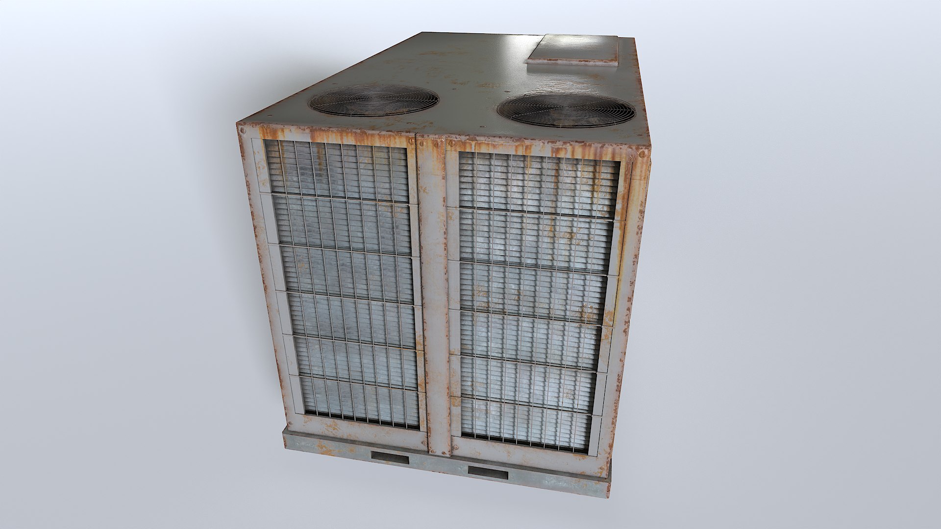 3D Model Rusty Rooftop AC Hvac Unit - TurboSquid 2332852