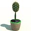 cactus gymnocalycium mihanovichii friedrichii 3d max