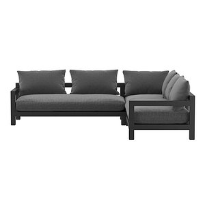PACIFIC ALUMINUM 3PC CORNER SECTIONAL SOFA 3D model