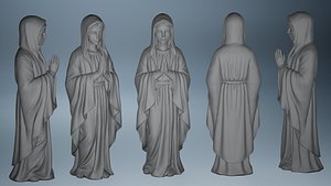 Virgin Mary Statue - STL File for 3D Printing