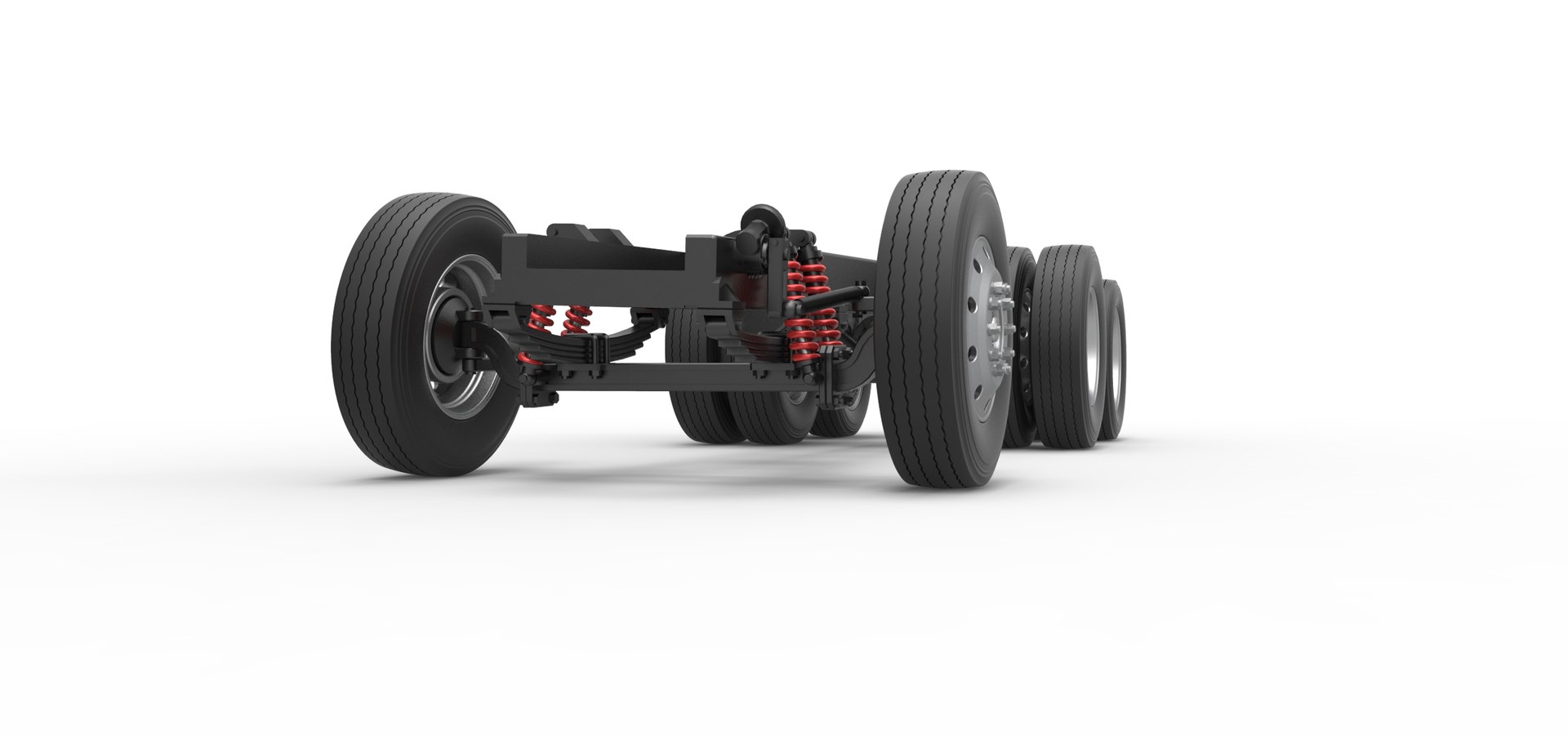 3D Chassis Of Vintage GATR Racing Semi Truck Version 3 Scale 1 To 25 ...