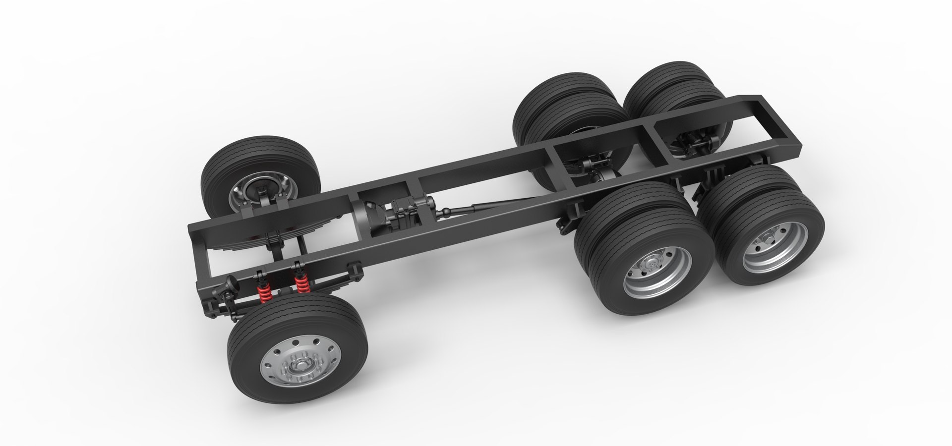 3D Chassis Of Vintage GATR Racing Semi Truck Version 3 Scale 1 To 25 ...