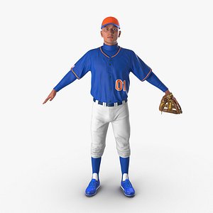 baseball player generic 4 3d model