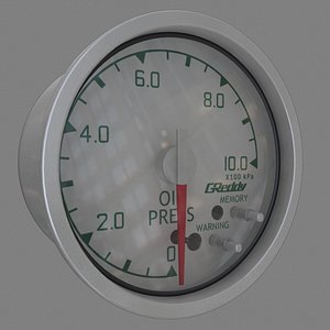 oil pressure gauge 3d model