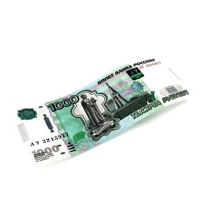 1000 Russian Roubles Banknote 3D