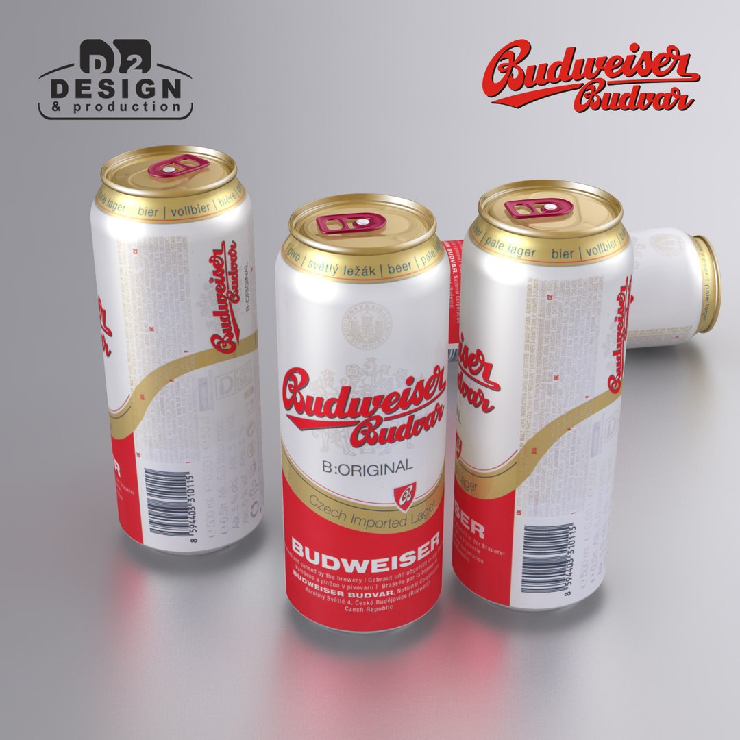 3d Beer Budweiser Budvar Model