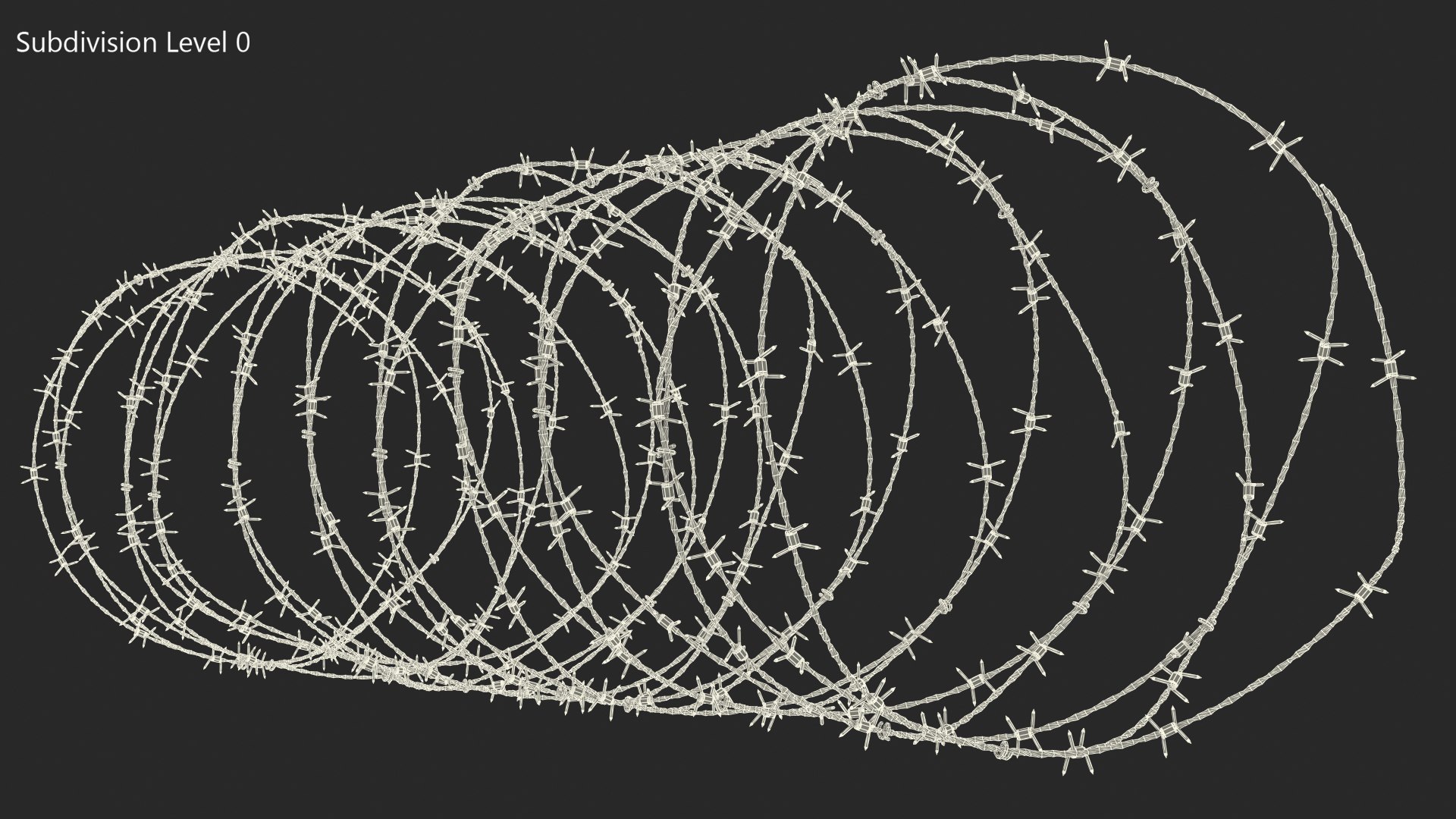 3D Razor Wire Obstacle https://p.turbosquid.com/ts-thumb/eK/MrNgQ9/BY/razorwireobstacle3dmodel017/jpg/1617362193/1920x1080/fit_q87/23e54e4d7427e6e53d3b086e14fd8da0980ee960/razorwireobstacle3dmodel017.jpg