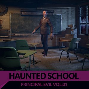 Principal Evil - Haunted School 3D Model Modular Horror Kit 3D model