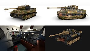 Fully built Panzer Tiger Tank Late 1944 v2 (interior and engine)