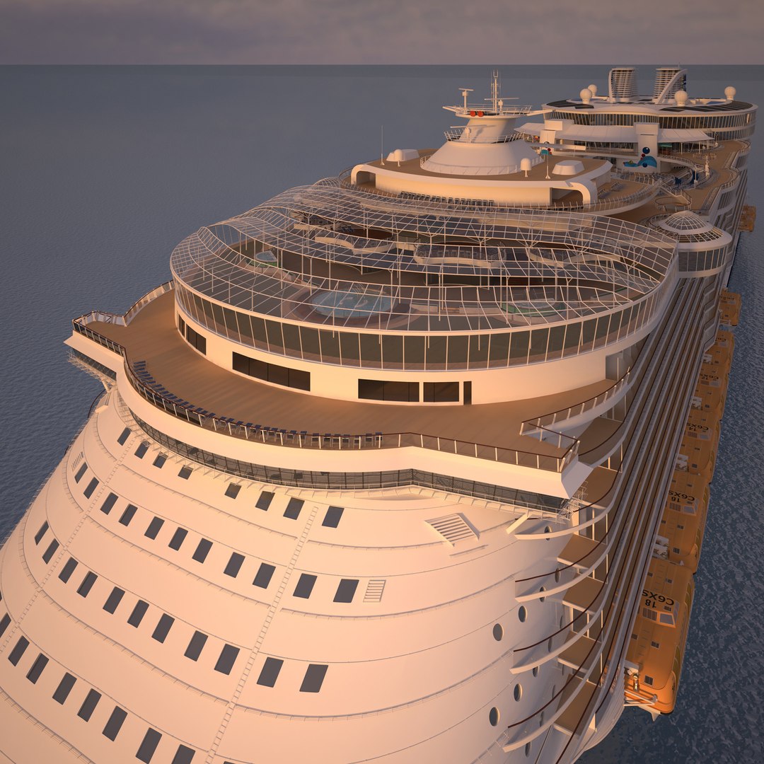 biggest cruise ship 3d max