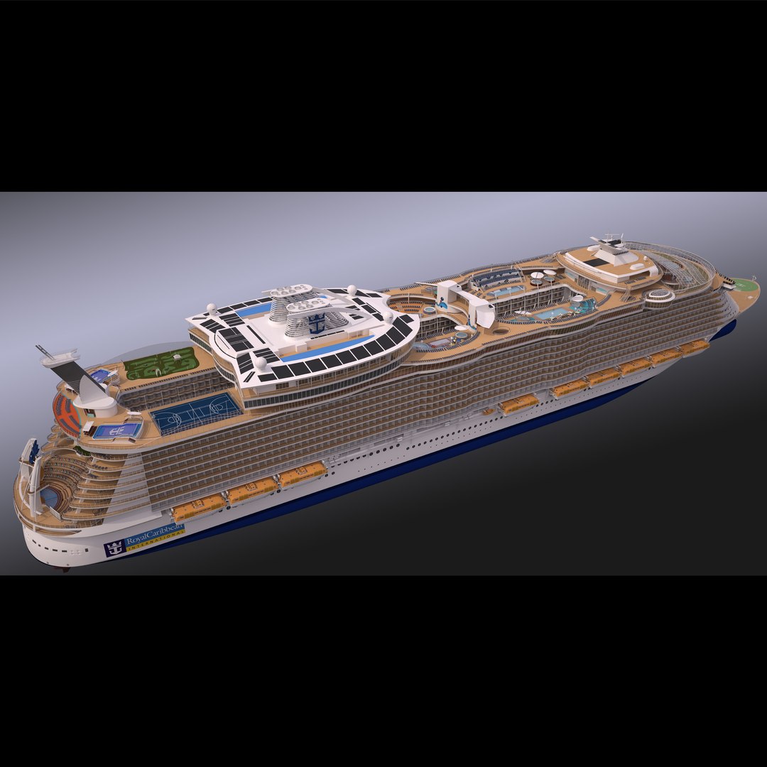 biggest cruise ship 3d max