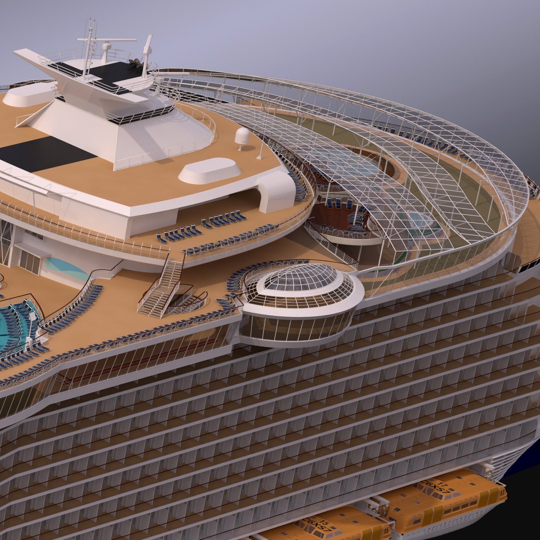 biggest cruise ship 3d max