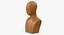 Mannequin à tête en bois