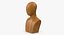 Mannequin à tête en bois