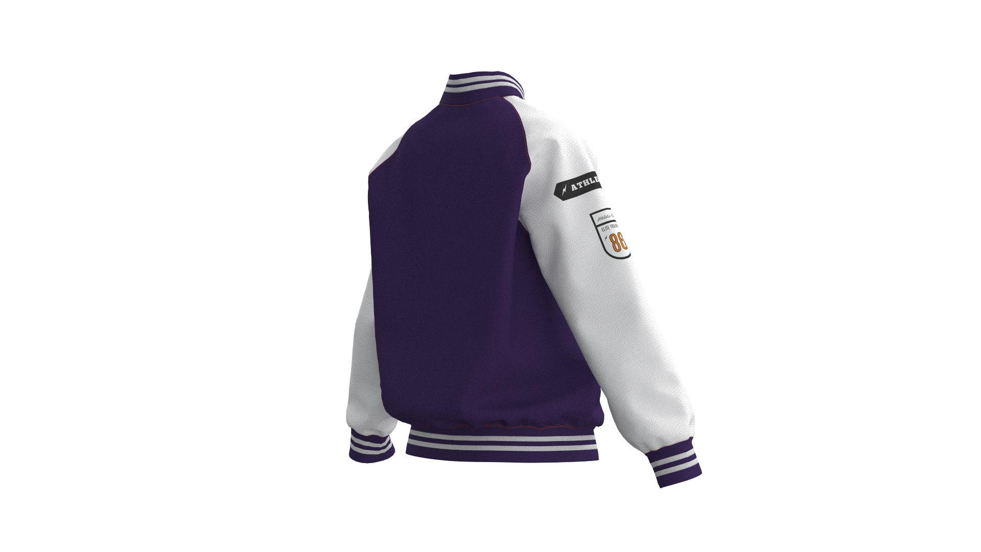 3D Male Raglan Varsity Jacket - TurboSquid 2152896