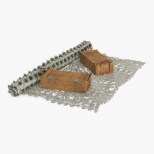Combat Camouflage Cover with Military Transport Crates 3D