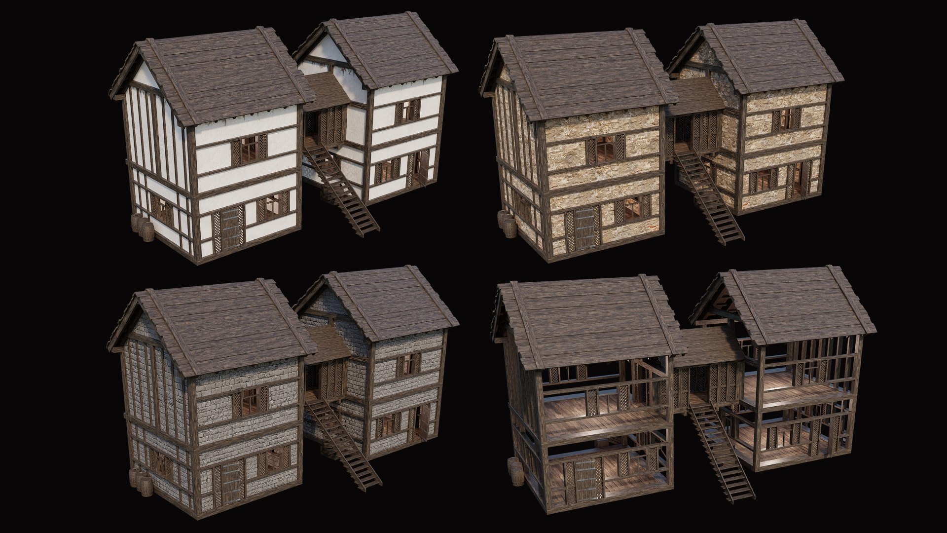 Medieval Village Pack 08- 4 Assets - 4K Textures Game Ready model https://p.turbosquid.com/ts-thumb/eK/ZtF5Aj/5z/v3_h_08_001/jpg/1691771101/1920x1080/fit_q87/d5d17905656ae3a7b74a68f76833c388715cfd08/v3_h_08_001.jpg