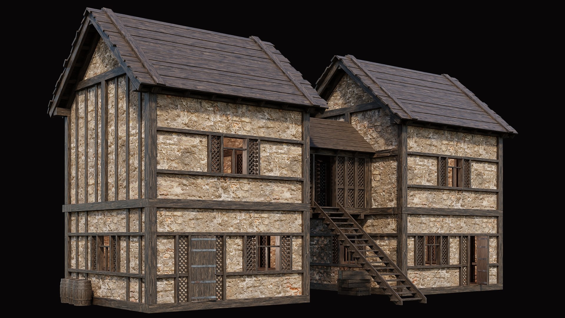 Medieval Village Pack 08- 4 Assets - 4K Textures Game Ready model https://p.turbosquid.com/ts-thumb/eK/ZtF5Aj/EW/v3_h_08_2_01/jpg/1691771106/1920x1080/fit_q87/57328b7edfa3d6a3c3138886e973722144f053c6/v3_h_08_2_01.jpg