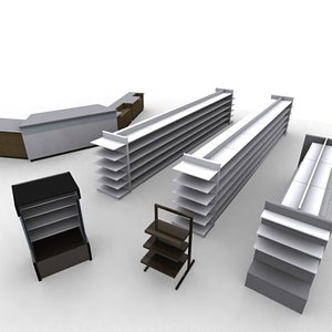 3ds max gondolas grocery store