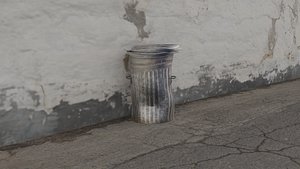 Low-poly Garbage can 3D model