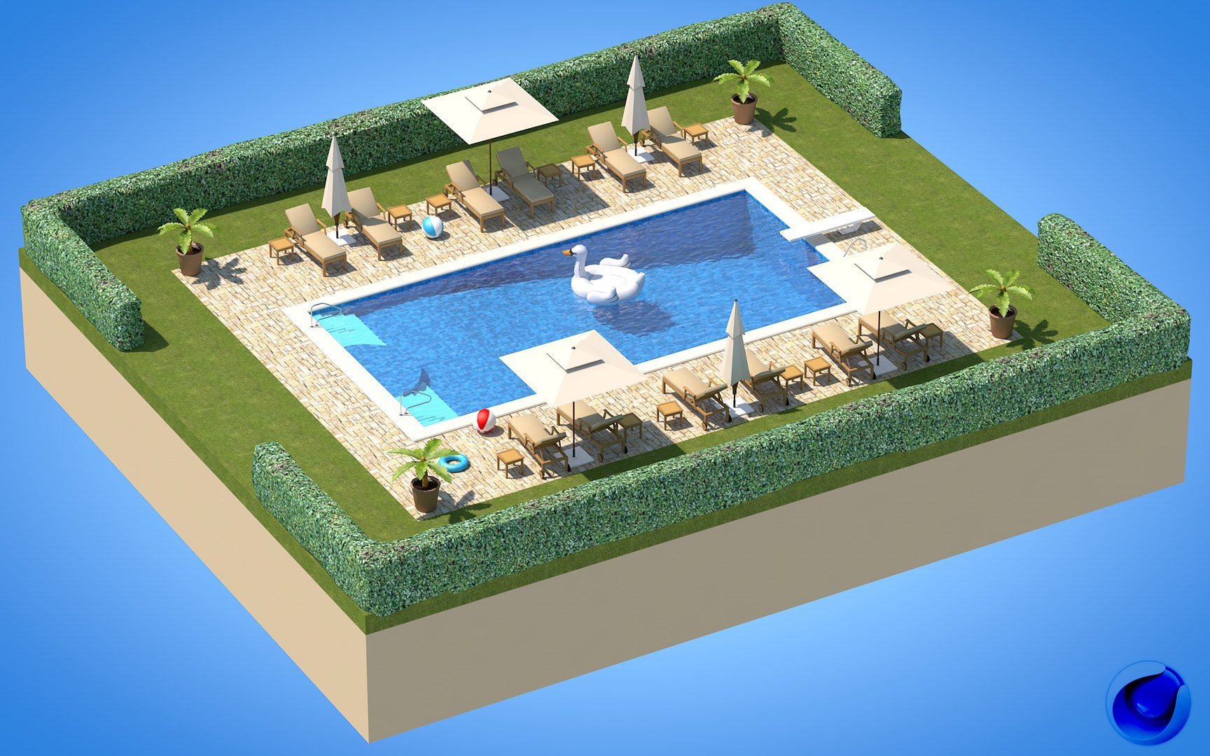 Swimming Pool 3D - TurboSquid 2141058