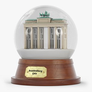 3D Snow Globe Souvenir Brandenburg Gate model
