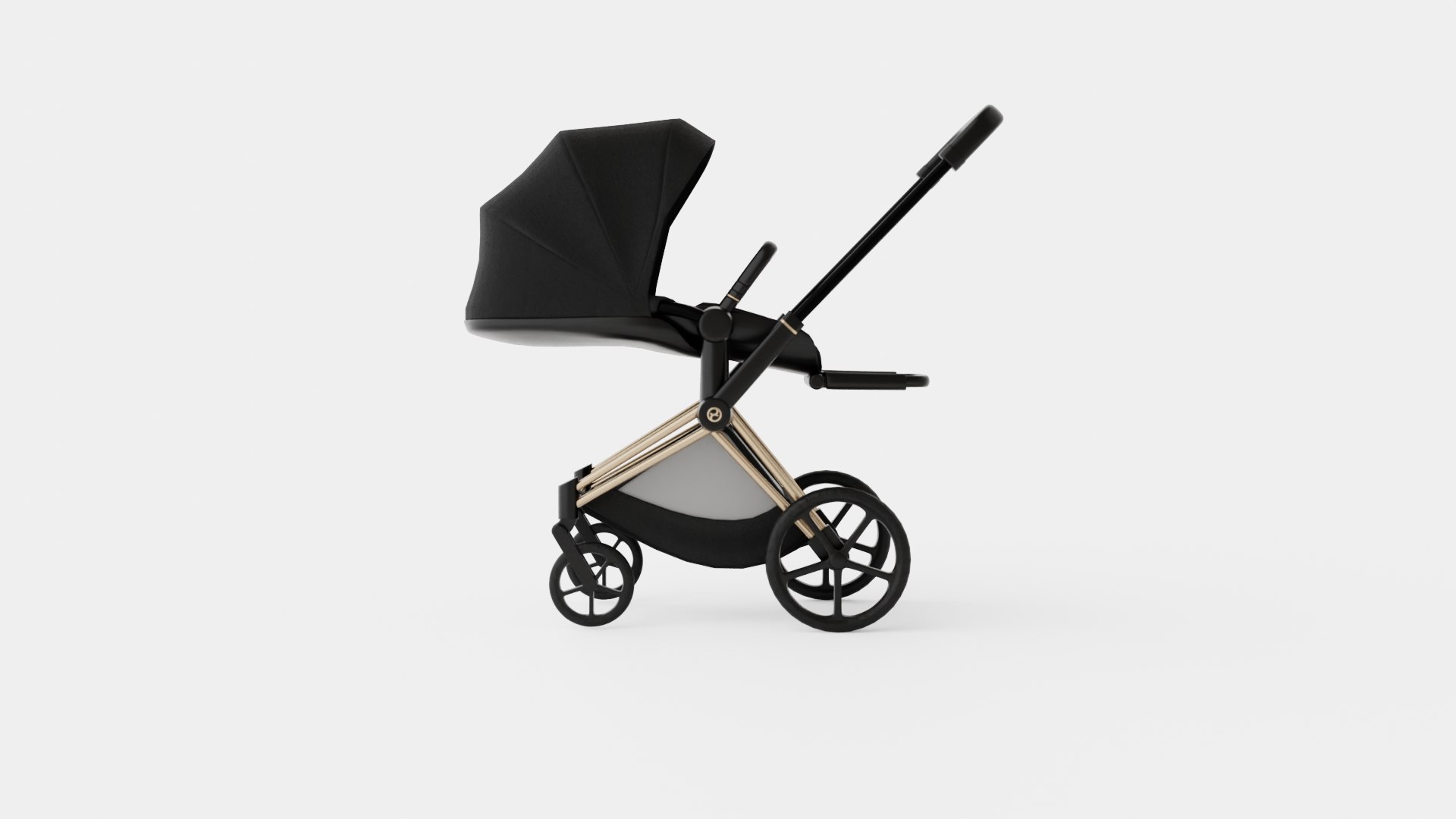 3D Cybex Priam 2019 Complete Stroller Rosegold - TurboSquid 2243889